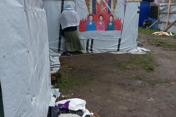 église fréquentées par les Erythréens, jungle de Calais